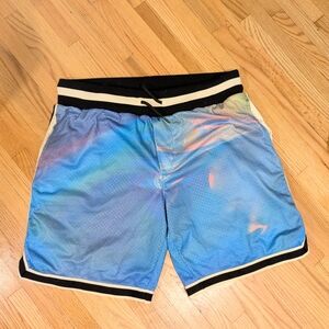 MNML Iridescent Blue Athletic Shorts